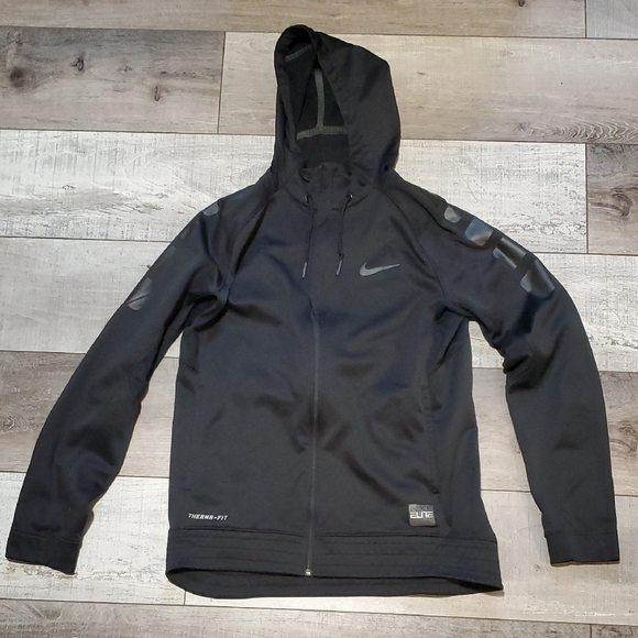 Nike Elite Black Performance Jacket Full Zip Hoodie EUC Never Worn - Picture 1 of 8